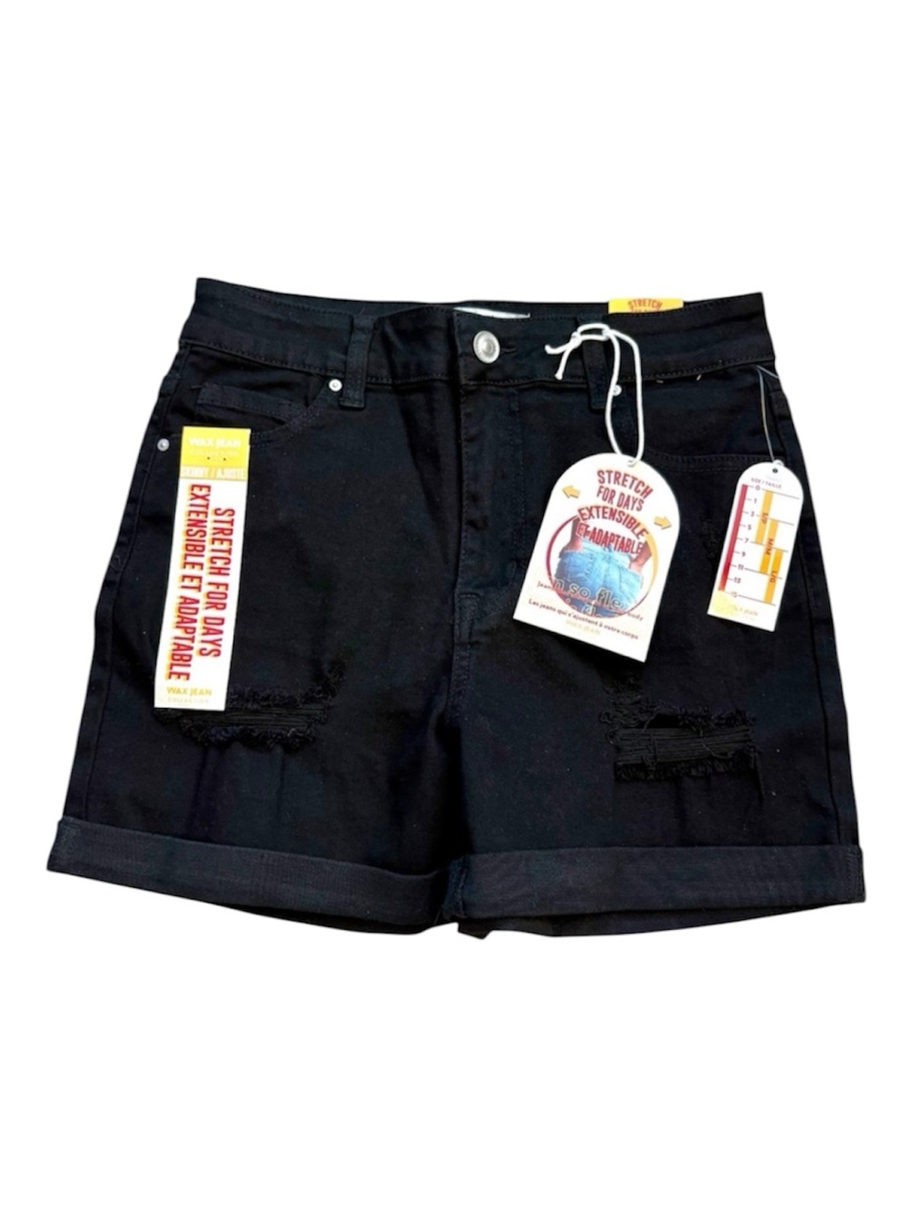 NWT Wax Jeans Skinny Stretch For Days Distressed Jean Denim shorts Size Medium